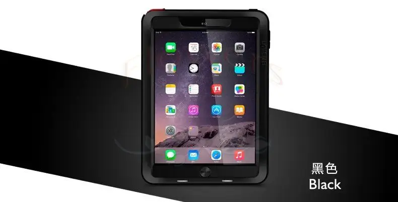 Love Mei life Waterproof / Shockproof Anti-knock Proof Alumium Cover Case Shell W/ Tempered Glass For Apple iPad Air 2 | Компьютеры и