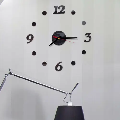 3D акриловые виниловые большие настенные часы наклейки римские цифры сделай сам