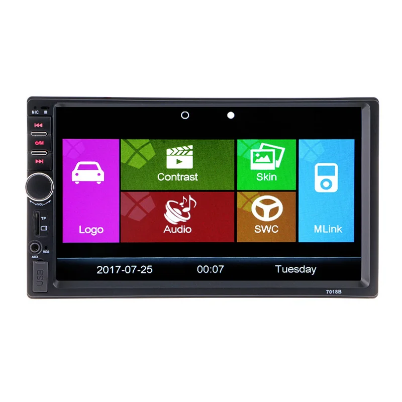 2 Din Автомобильный мультимедийный плеер Bluetooth стерео радио FM аудио видео MP3 MP4 MP5 USB