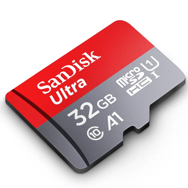 32GB with gift Двойной флеш-накопитель SanDisk картой Micro SD объемом 16 Гб оперативной памяти, 32 Гб встроенной памяти, 64 ГБ 128 ГБ 200 ГБ флэш-карта памяти Uitra Class10 Max 100 МБ/с. tf карта cartao de memoria - Емкость: 32GB with gift