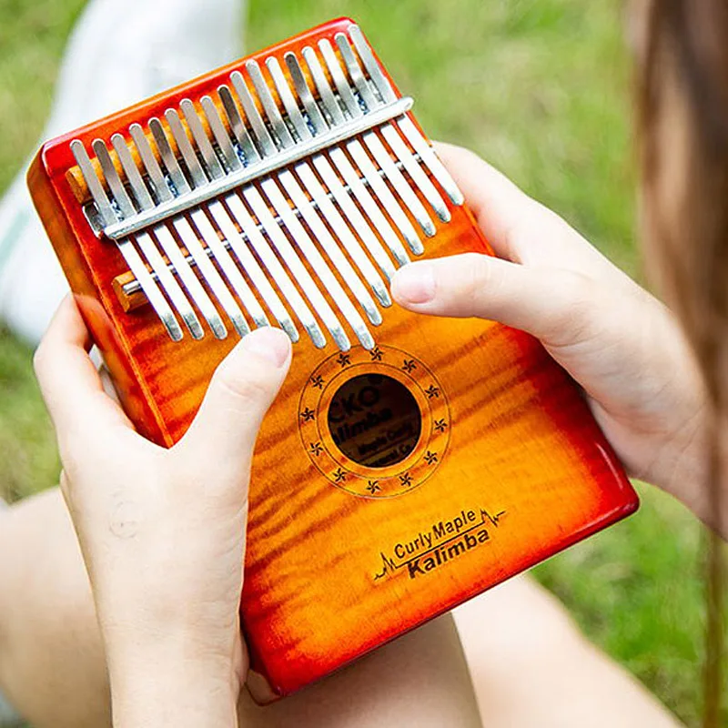 GECKO Kalimba 17 клавиш для фортепиано с большим пальцем встроенный EVA