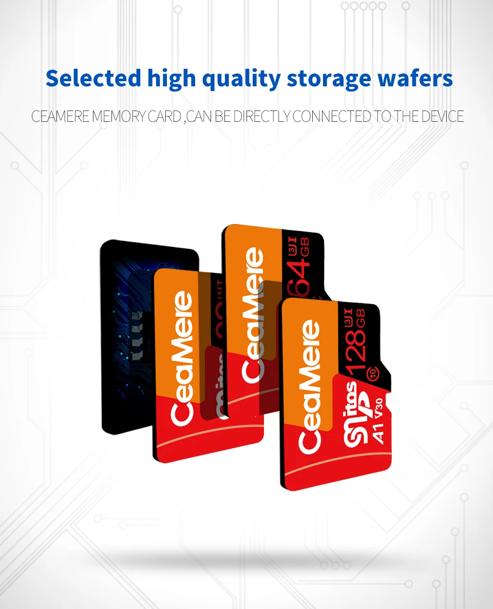CeaMere карта памяти 256 ГБ 128 Гб 64 Гб U3 UHS-3 32 ГБ Micro sd карта класс 10 UHS-1 флэш-карта памяти Microsd TF/sd карта s для планшета