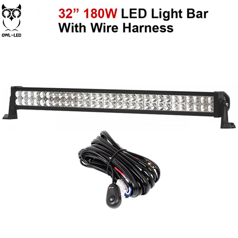 Сова светодиодный дисплей 32 inch 180W рабочий светильник для тягача внедорожника 4WD