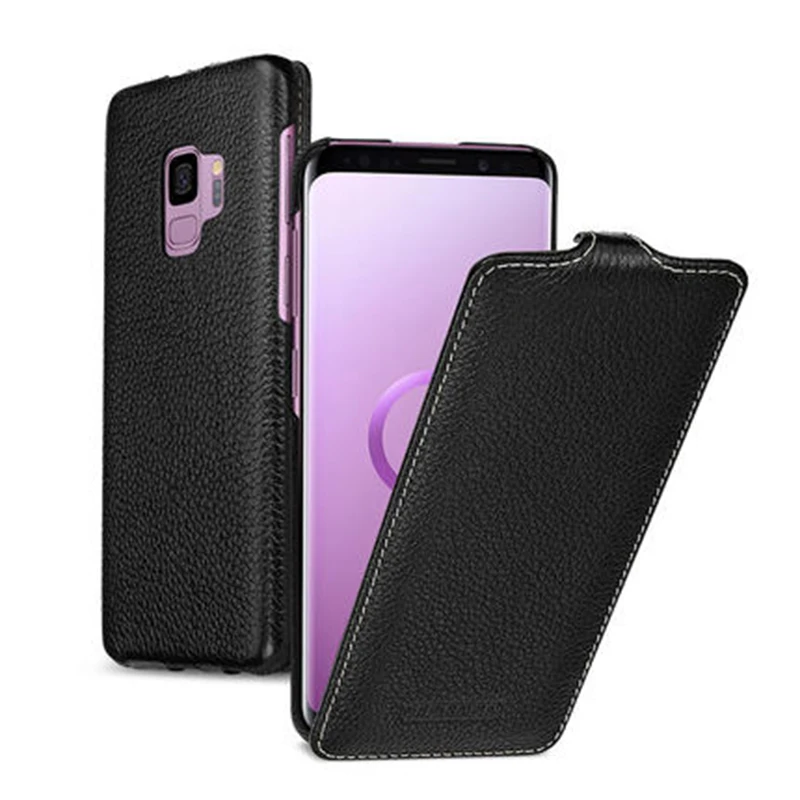 

2018 Fashion Luxury Genuine Leather Cover Case For Samsung Galaxy S9 S9plus Case Flip Phone Protective Bag for Samsung S9 Plus