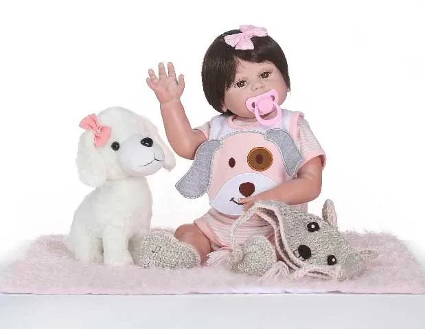 NPK Бесплатная доставка Reborn Baby Doll полная мягкая виниловая кукла для новорожденных