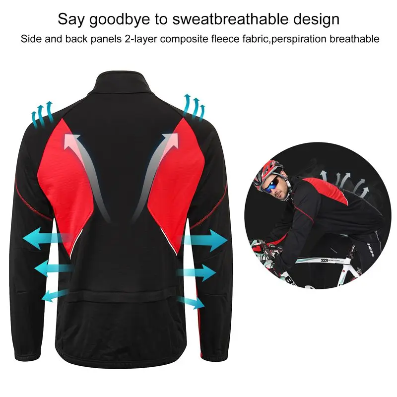 Мужская велосипедная куртка INBIKE теплая зимняя одежда для горного велосипеда