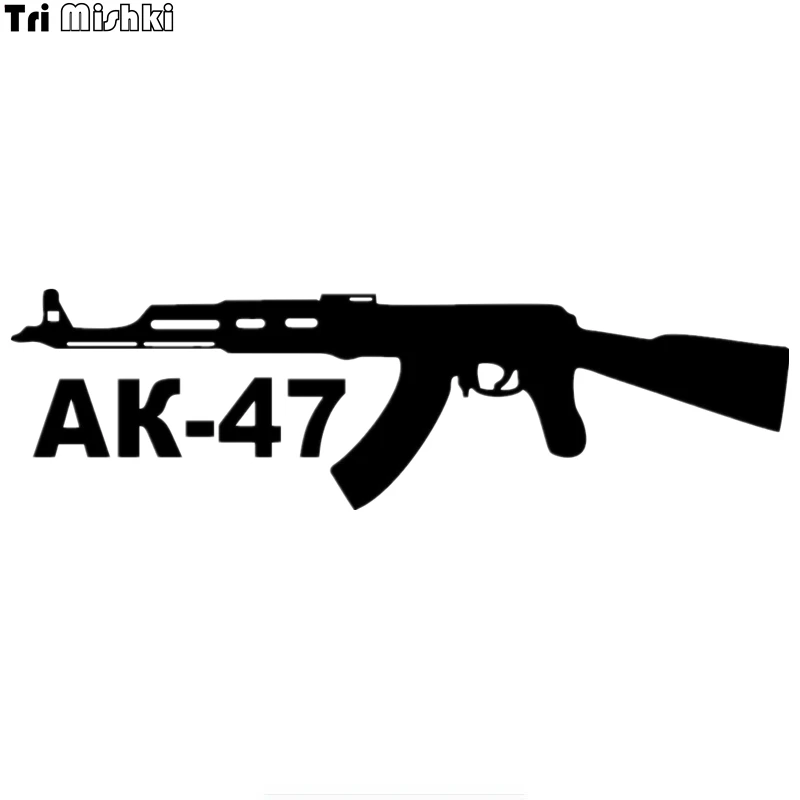 Tri Mishki HZX431 12*42см ak 47 ак наклейки на авто автомобиль наклейка авто|car sticker|big car stickerscar