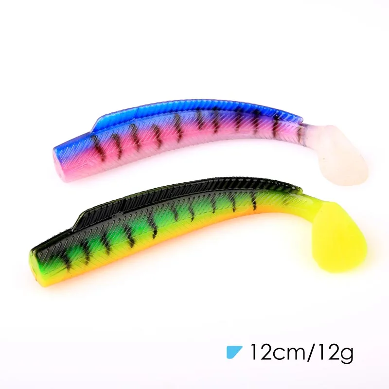 4 шт. 12 см/12 г искусственные мягкие рыболовные приманки T tail Червячные Cannibal