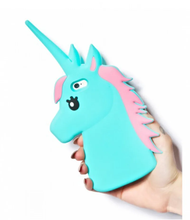 Горячая Мода 3D Rainbow Unicorn чехол для Apple IPhone 6 6s мягкий силиконовый Гелл телефон Коке