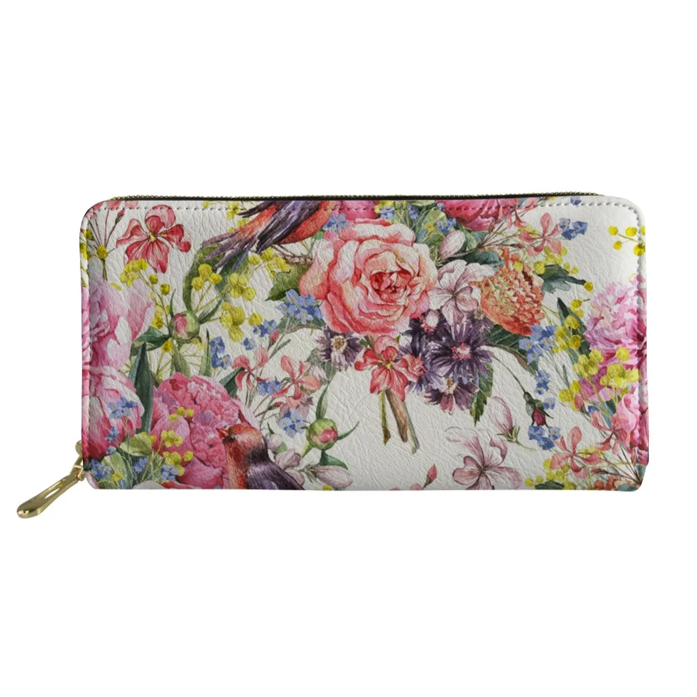 cute small floral wallet Women Long Wallet lovely Mini Dachshund Girl Coin Card Cases Bags Travel Storage Money Purse for girls | Багаж и