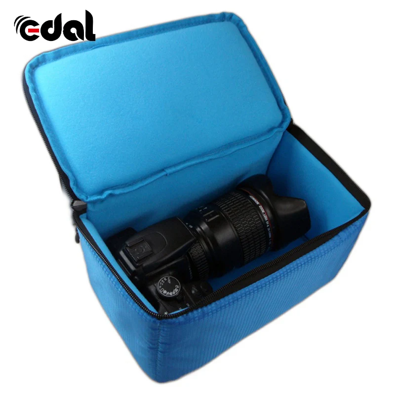 18 EDAL универсальный портативный полиэстер черный DSLR перегородка мягкая сумка для камеры водонепроницаемый Встроенный вкладыш камеры сумки новые