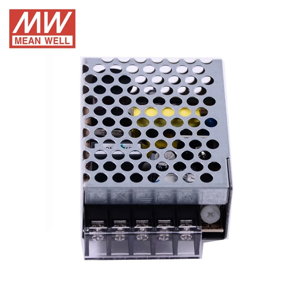 Ac dc источник питания 12V 1.3A 15W Оригинальный Meanwell переключатель RS 15 12 миниатюрный