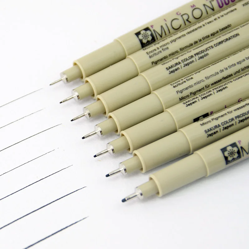 4/6/7pcs/set Needle Pen Tracing Drawing Pen Cartoon Hand - painted Design Sketch Pen Writing Pen free shipping