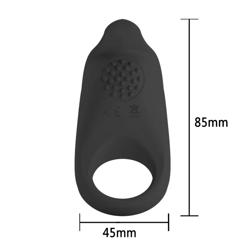 USB перезаряжаемое 7 скоростное вибрирующее кольцо водонепроницаемое вибратор