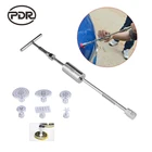 Инструменты для беспокрасочного ремонта вмятин PDR, набор для удаления вмятин, 2 в 1, скользящий молоток, обратный молоток, клейкие вкладки, градиентный ущерб