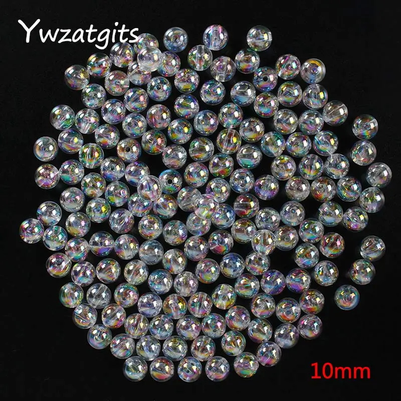 S4 50pcs 10mm 50/100/200/500 шт. 4/6/8/10 мм AB Цвет свободное круглый распорный хрустальный шарик браслет "сделай сам" Материал для изготовления ювелирных изделий YE1215 - Цвет: S4 50pcs 10mm