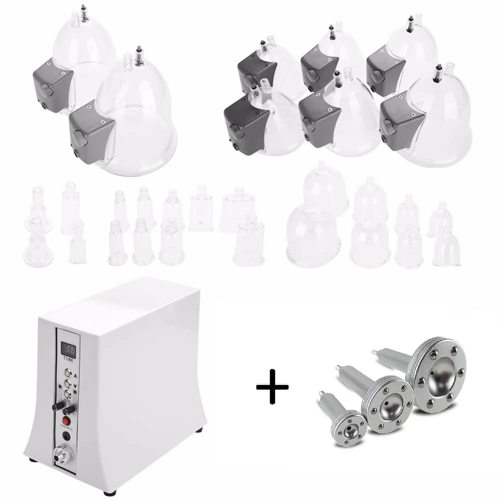 

35 Cup Upgraded Electric Breast Pump Suction Cup Therapy Massager Machine Vacuum Pump To Increase Breast Enhancer+3PCS Rollers