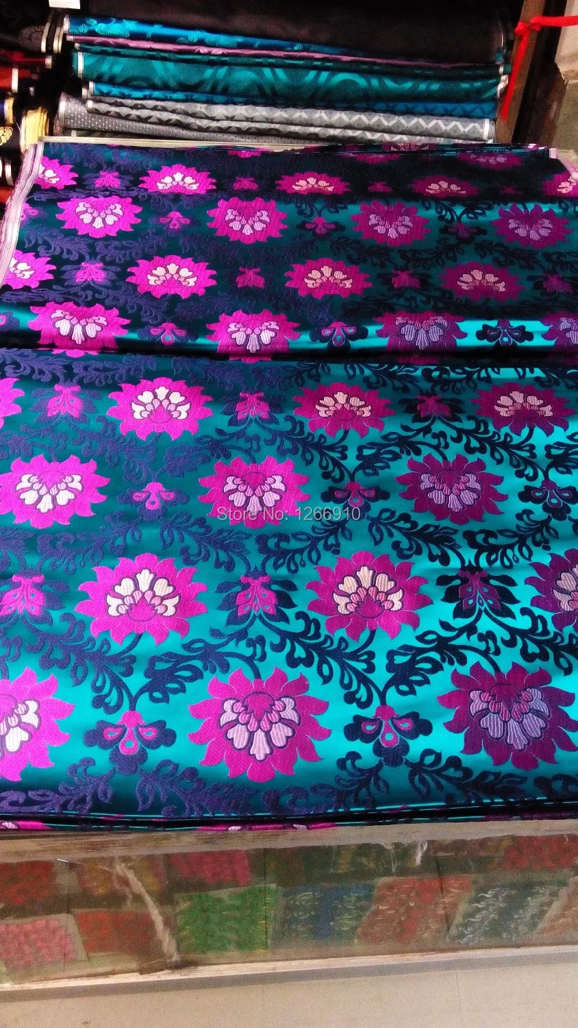 Ткань женская из дамасской ткани темно зеленого цвета|silk brocade|damask fabricfabric fabric |