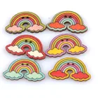 Деревянные пуговицы для шитья, Knopf, форма радуги, деревянные пуговицы для рукоделия, скрапбукинга, 17x30 мм, 20 шт., MT0867