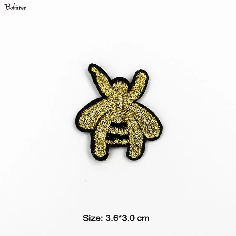 Insect Embroidery Bee Beetle Iron on Patches For Clothing Sewing Badges Appliques Stickers for Jacket Bags Accessories - Color: 1 pcs