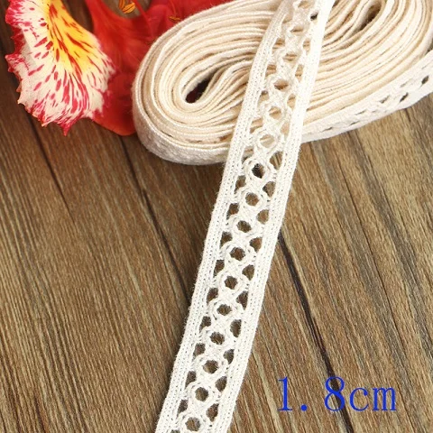 5 yard 1.8cm Новинка, 5 ярдов/много, высокое качество, белое кружево, хлопок, кружево для шитья, домашний интерьер, аксессуары для одежды, материал для рукоделия - Цвет: 5 yard 1.8cm