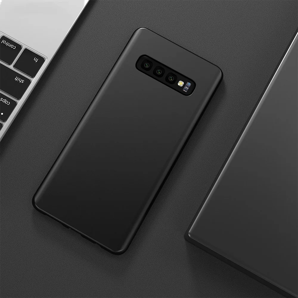 Full Black KEYSION чехол для телефона для samsung Galaxy S10 Plus S10e Coque ультра тонкий матовый чехол для S10 чехол для S10+ S10 Plus Fundas - Цвет: Full Black