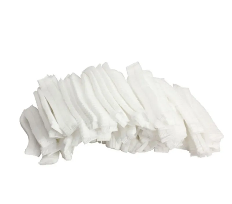 3 10 Pcs Disposable Hair Shower Cap Non Woven Pleated Anti Dust Women Men Bath Caps for Spa Hair Salon Shower Bath Accessories - Цвет: 3