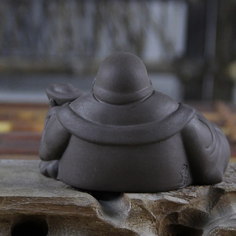 

Authentic Yixing Purple Clay Tea Pet Cute Auspicious Monk Statues Teaware Accessories Creative Handmade Boutique Decoration Gift