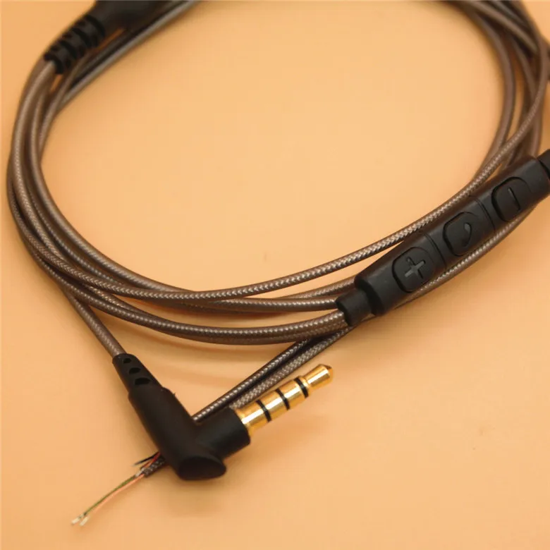 10 шт. Высокое качество 3 5 мм кабель наушников Позолоченные с HD Mic для аудио DIY
