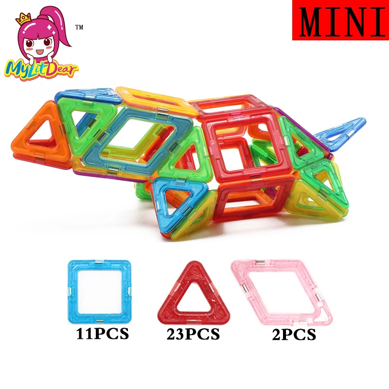 

36Pcs Mini Size Plastic Technic Models Building Toy Turtle Magnet Blocks 3D DIY Learning Educational Toys Magnetic Kids Toys