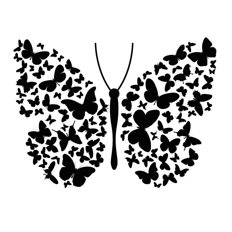 Модные Стиль Лидер продаж красивых бабочек с цветами стены Стикеры винил Книги