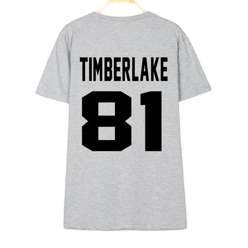 

Justin Timberlake T Shirt TIMBERLAKE 81 Print on Back Side T Shirt Fashion Men Women TShirt Casual Cotton Funny Shirt T-Shirts