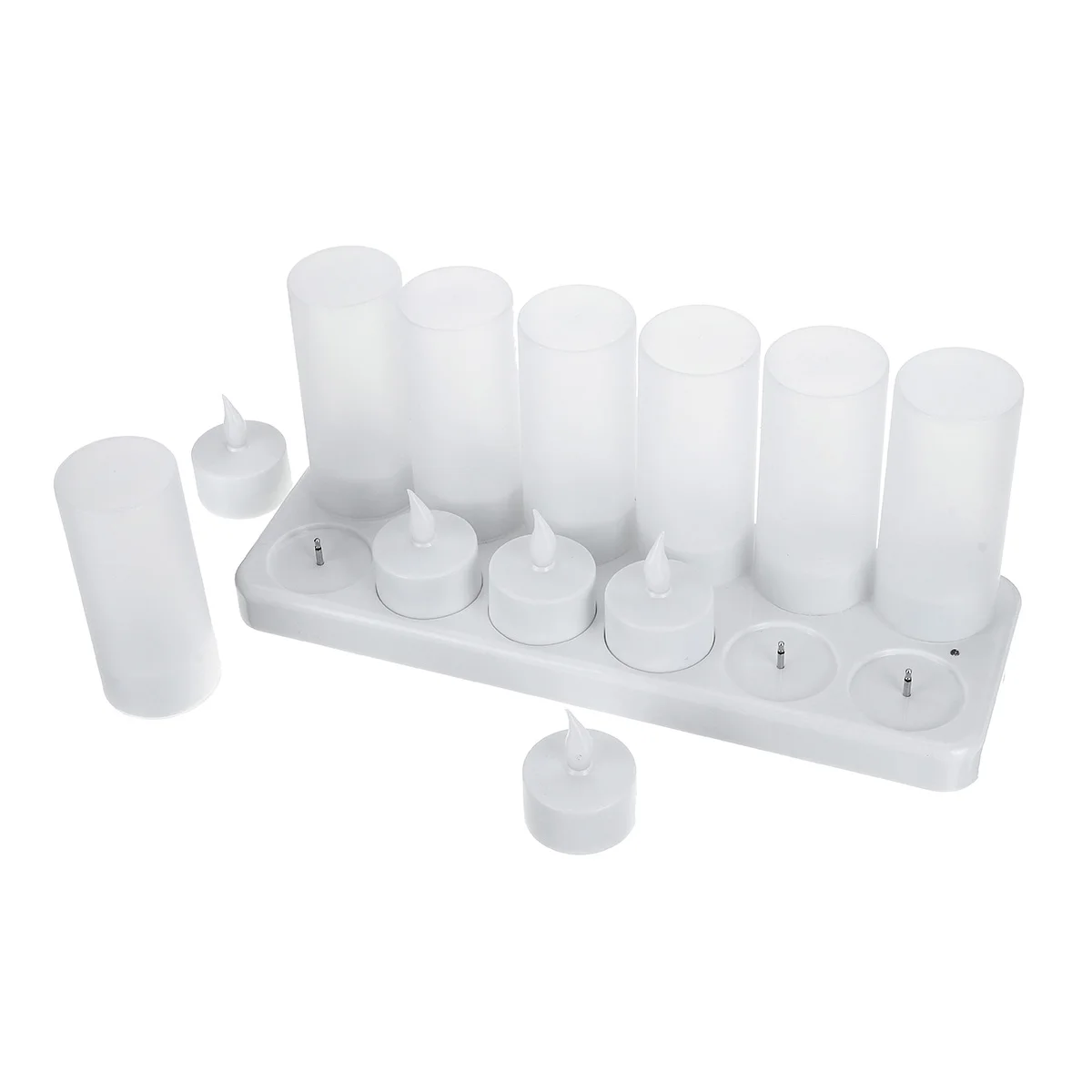 12 шт. светодиодная перезаряжаемая свеча лампы Беспламенного теплые Чай светильник украшения 220V с штепсельная вилка австралийского стандарта