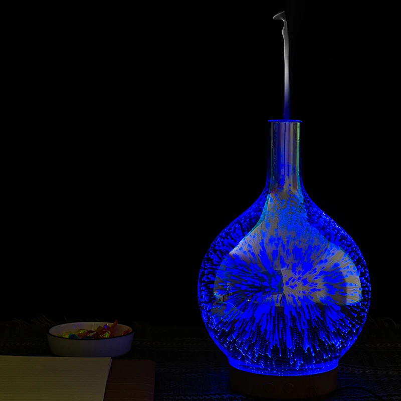 3D светодиодный красочный фейерверк увлажнитель воздуха для дома туман