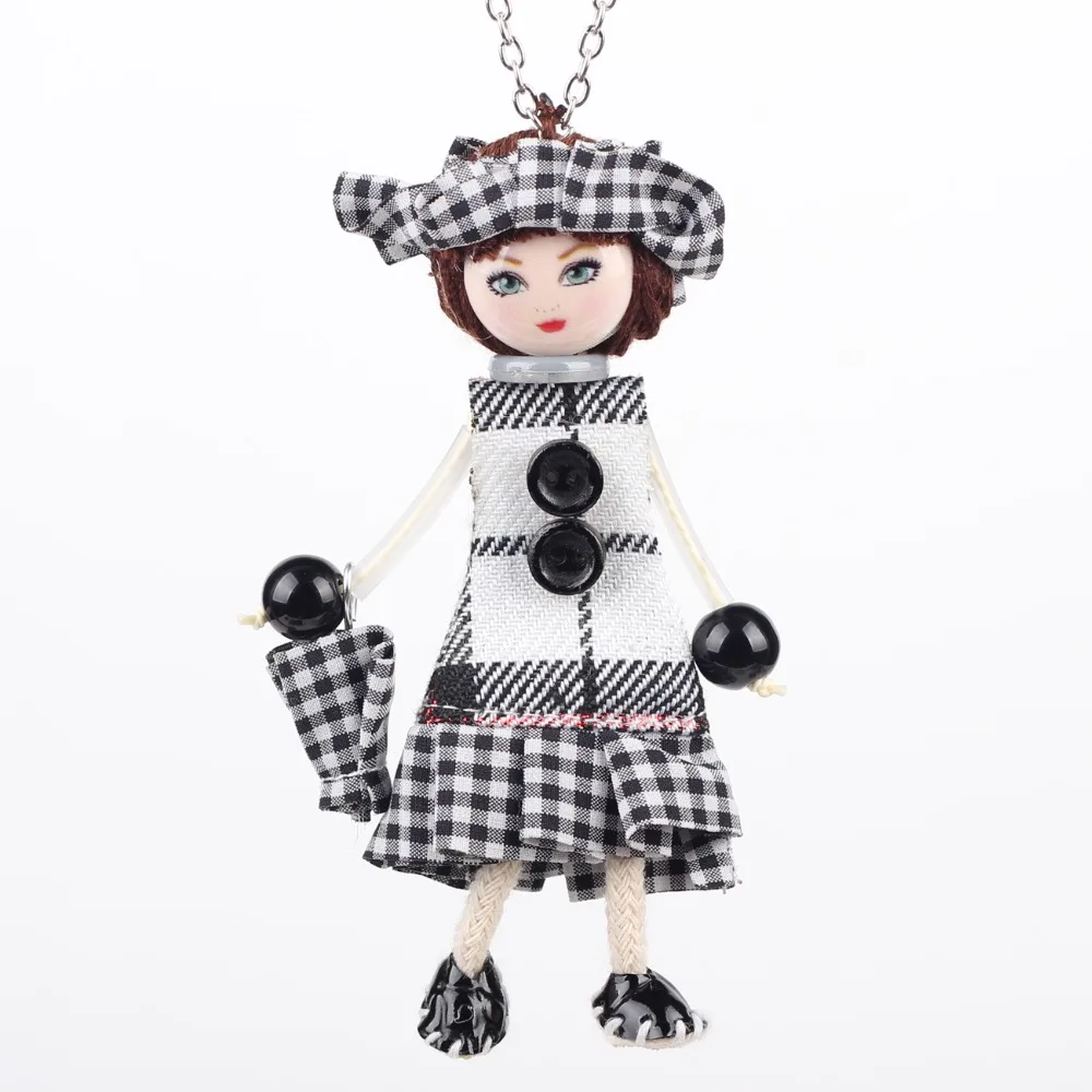 Bonsny Doll акриловая подвеска длинная цепочка французский стиль ожерелье новинка 2016