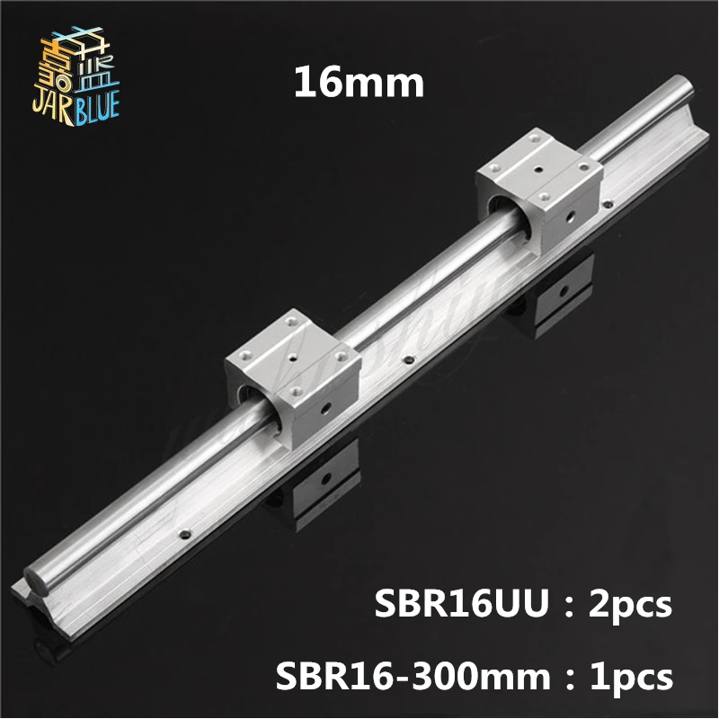 SBR16 300 мм 1 шт. линейные направляющие с 2 SBR16UU части подшипника|Линейные