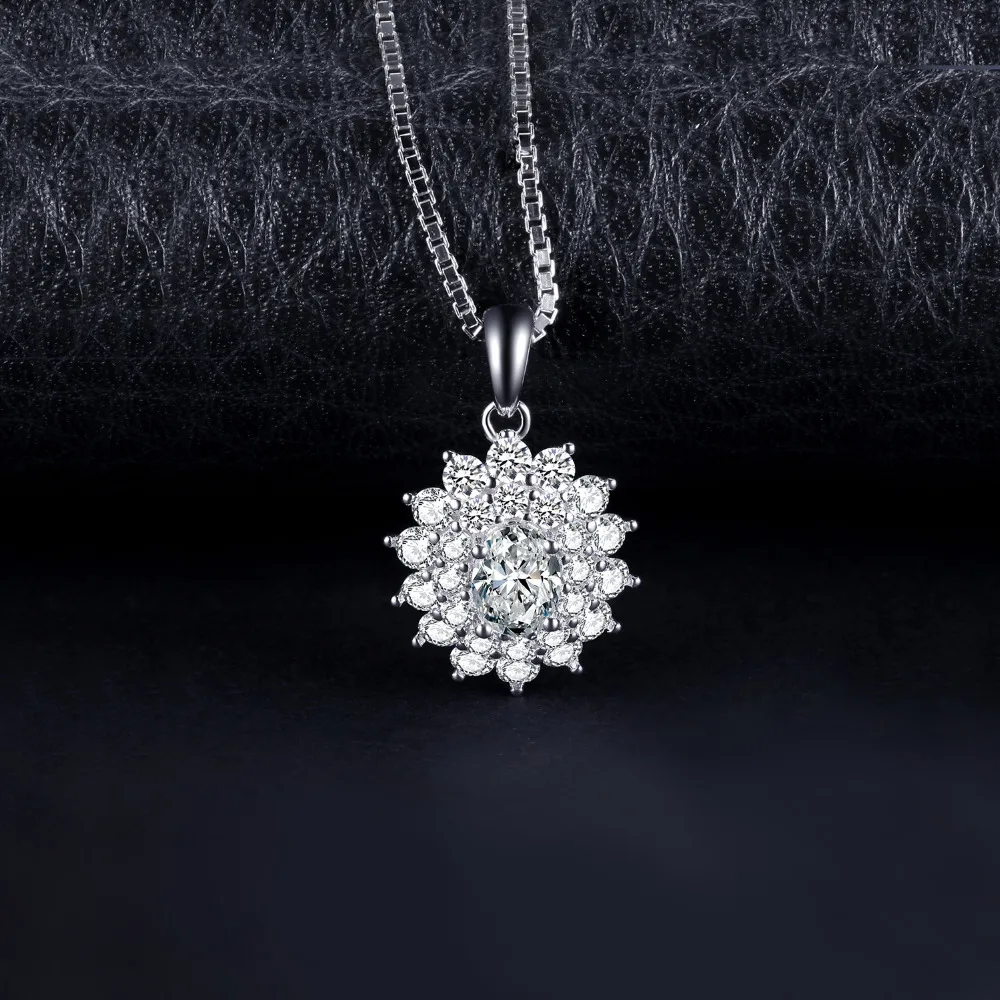 Jewelrypalace Роскошные 2.2ct кубического циркония кулон Цепочки и ожерелья Мода 925