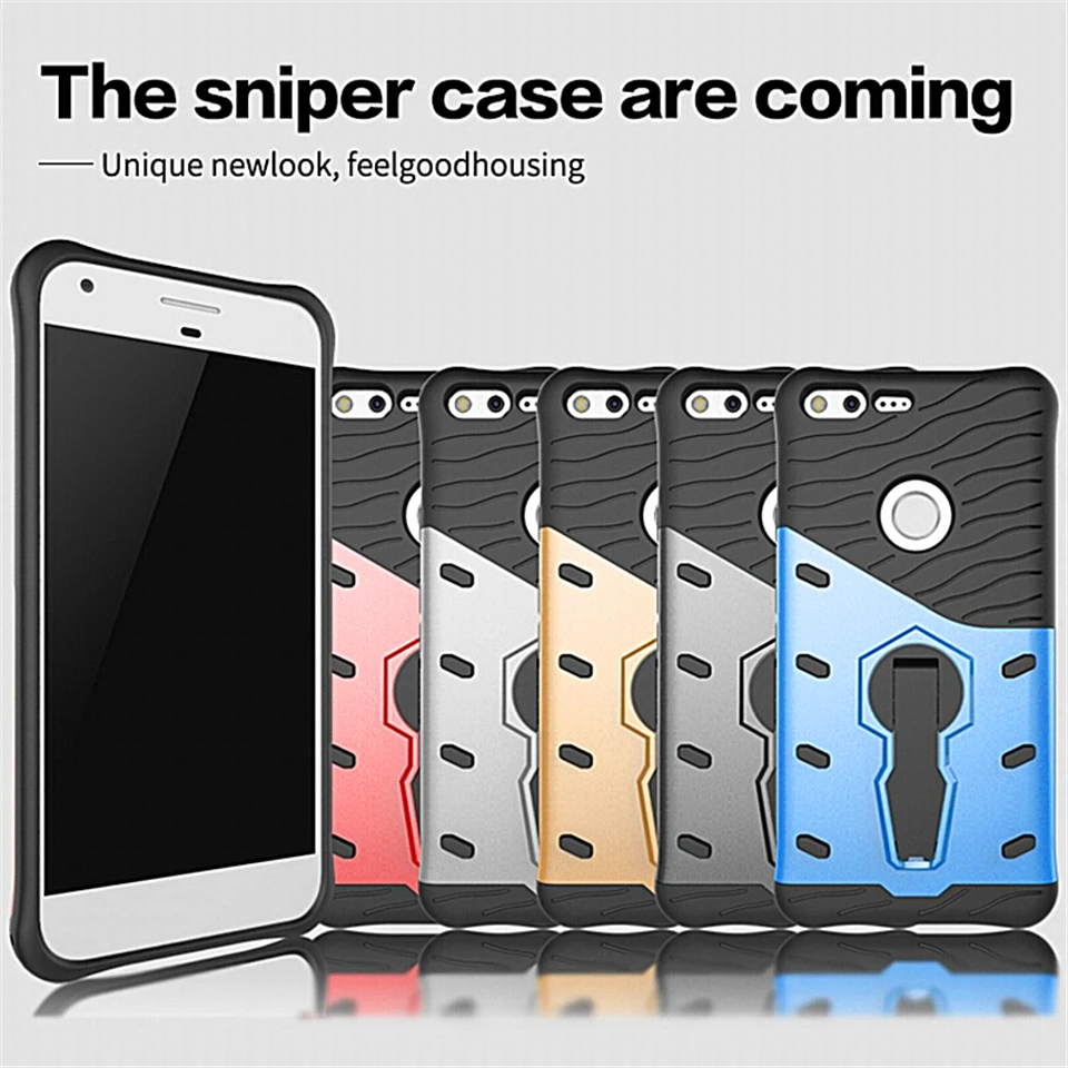 Крышка Для Google Pixel/Пиксел XL антидетонационных Вращающийся Стенд Телефон Case Броня