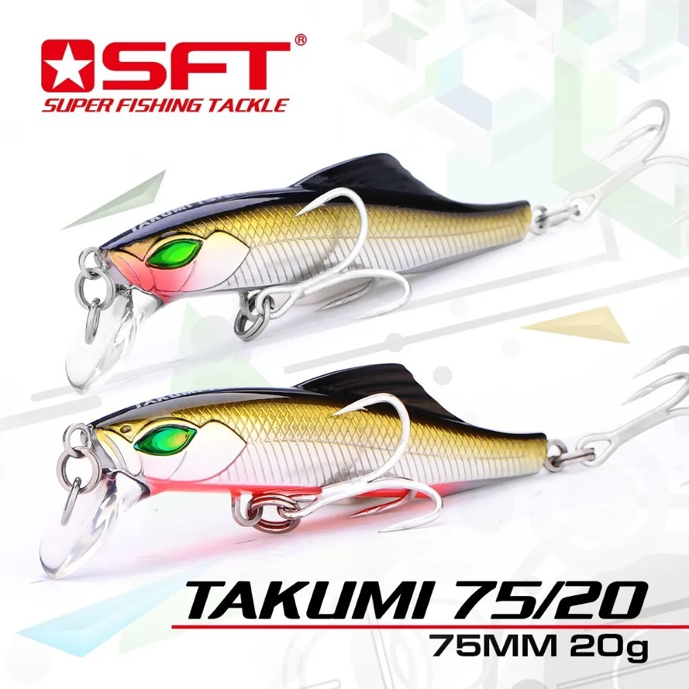 SFT рыболовная приманка 75 мм 20 г оседающая на дно Приманка Minnow речные катушки