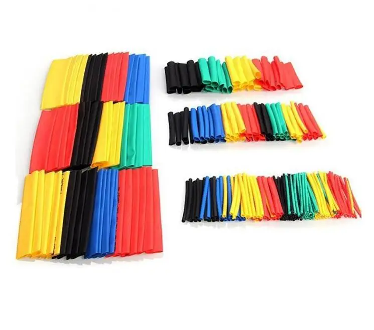 Набор из 164 полиолефиновых термоусадочных трубок в ассортименте изолированные