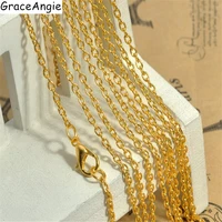 graceangie 10pieces alloy cable chains with lobster clasp 80cm long necklace chains for necklace jewelry handmade 4 colors