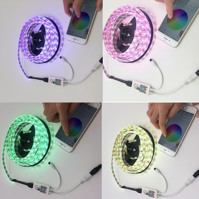 5 м 5050 RGB Светодиодная лента Водонепроницаемая 60 светодиодов/м 10 15 пульт