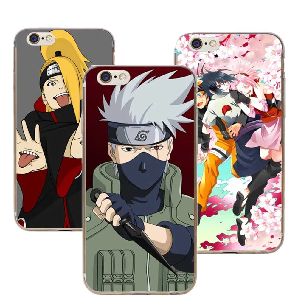 Японский чехол для телефона Аниме Наруто Akatsuki Clan Cloud Symbol iPhone 7 Plus 6 S 5 5S SE жесткий
