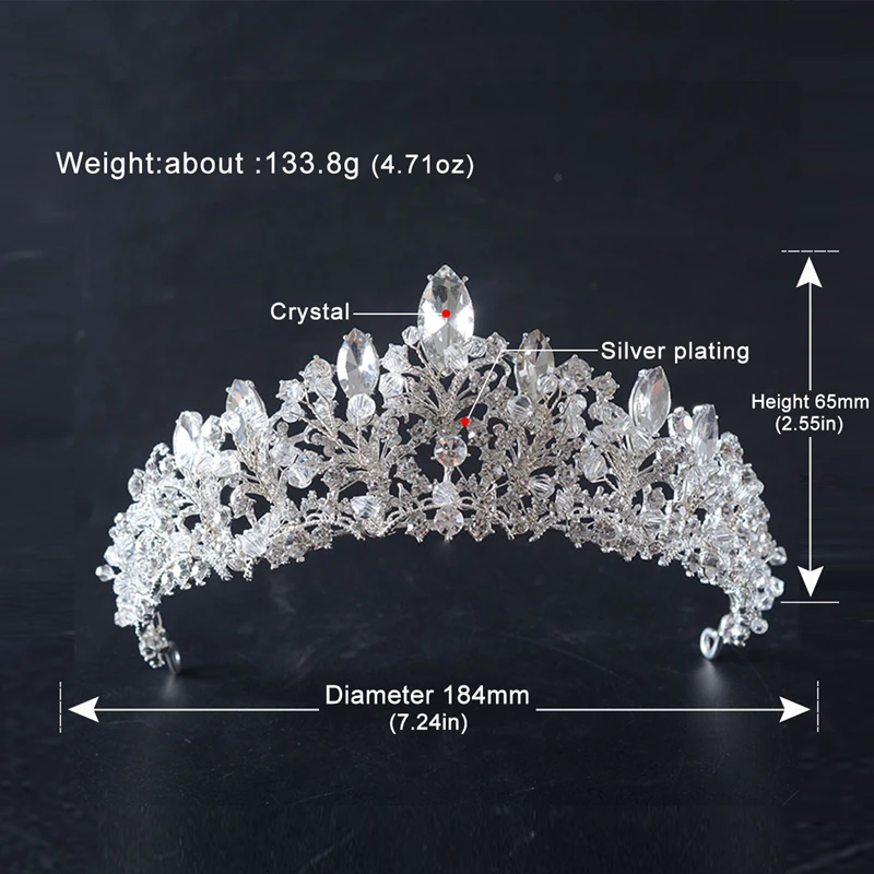 Женские свадебные диадемы Minlover со стразами в стиле барокко HG176|Украшения для волос| |