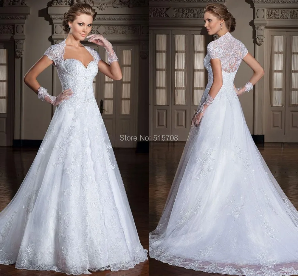 

High Quality Sexy Fall Garden Lace Wedding Dresses Cap Sleeve Bridal gown Long Court train White Backless Wedding gown