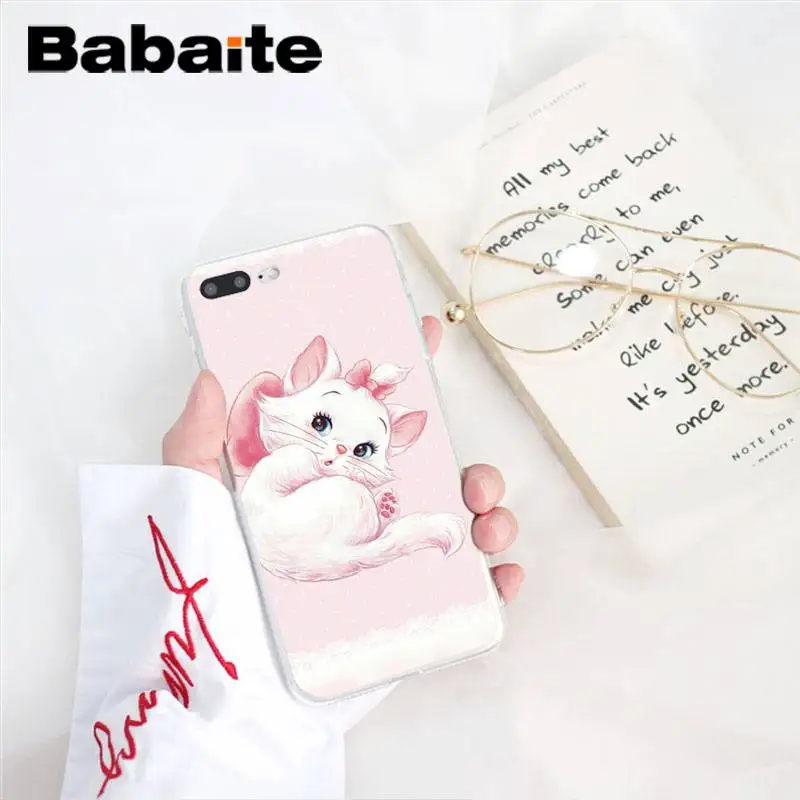 Babaite розовый marie аристократы Кот мультфильм мягкий чехол для телефона из ТПУ для iPhone 8 7 6 6S Plus 5 5S SE XR X XS MAX 10 11 11pro 11promax - Цвет: A6