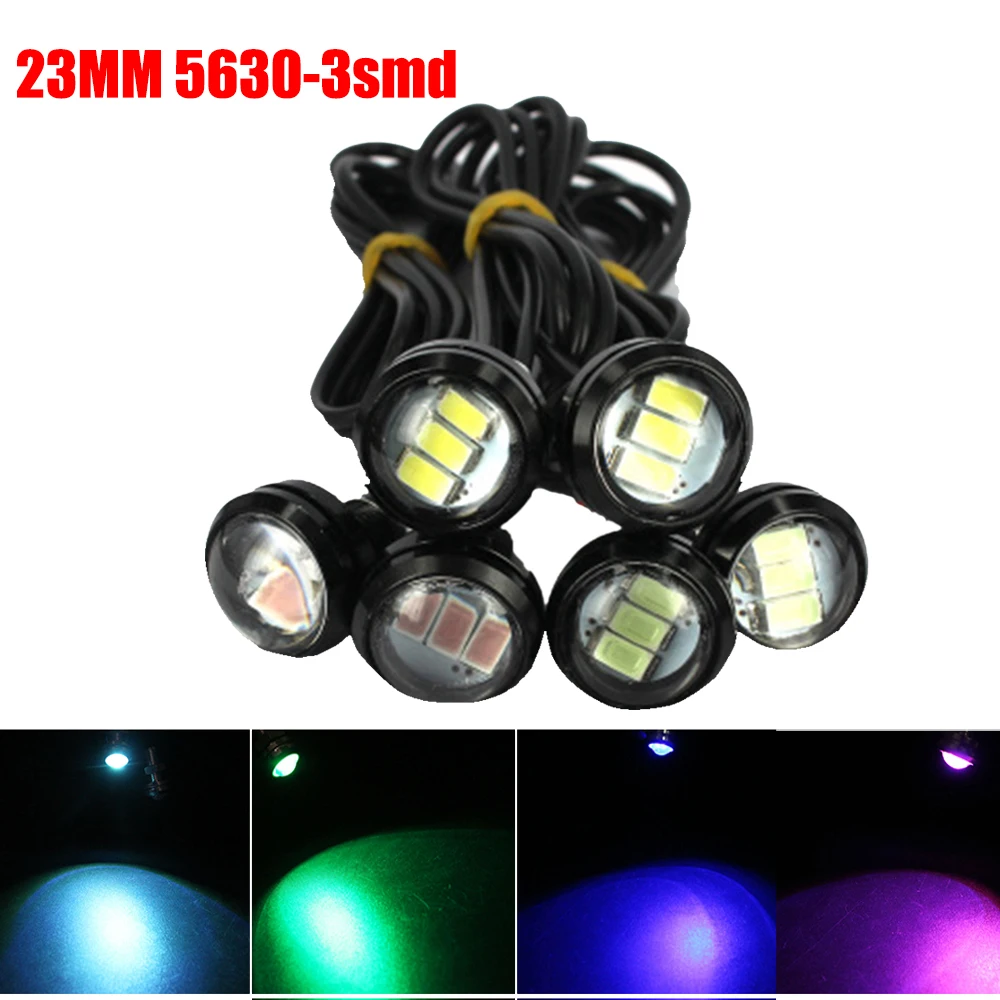 YSY 50PCS Car DRL Eagle Eye LED Daytime Running Light Motorcycle Screw Lamp Source Waterproof 5630 3SMD 23MM  Car Styling