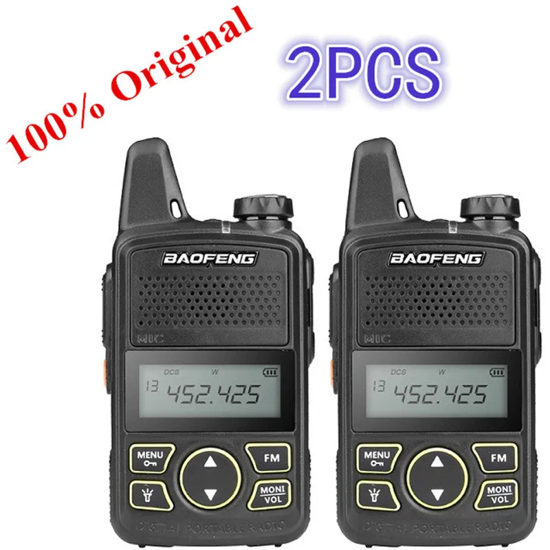 2PCS Baofeng BF-T1 Mini Walkie Talkie UHF Portable Two-way Radio BF T1 Ham Radio Handheld FM Transceiver Kids 5km CB Radio Inter
