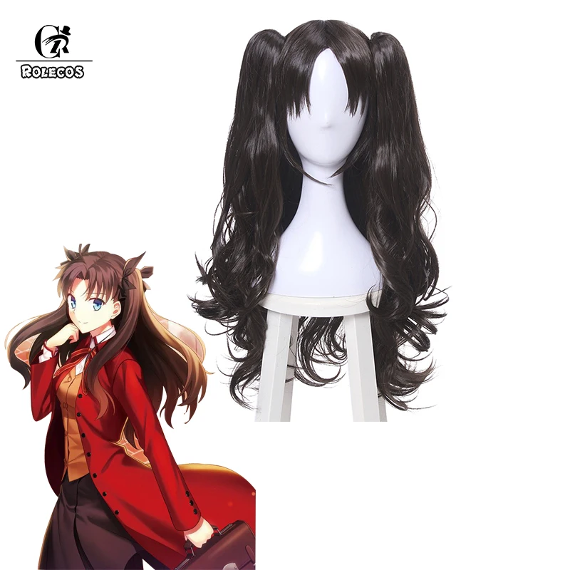Головной убор для косплея ROLECOS Fate Stay Night Rin Tohsaka синтетические волосы черные