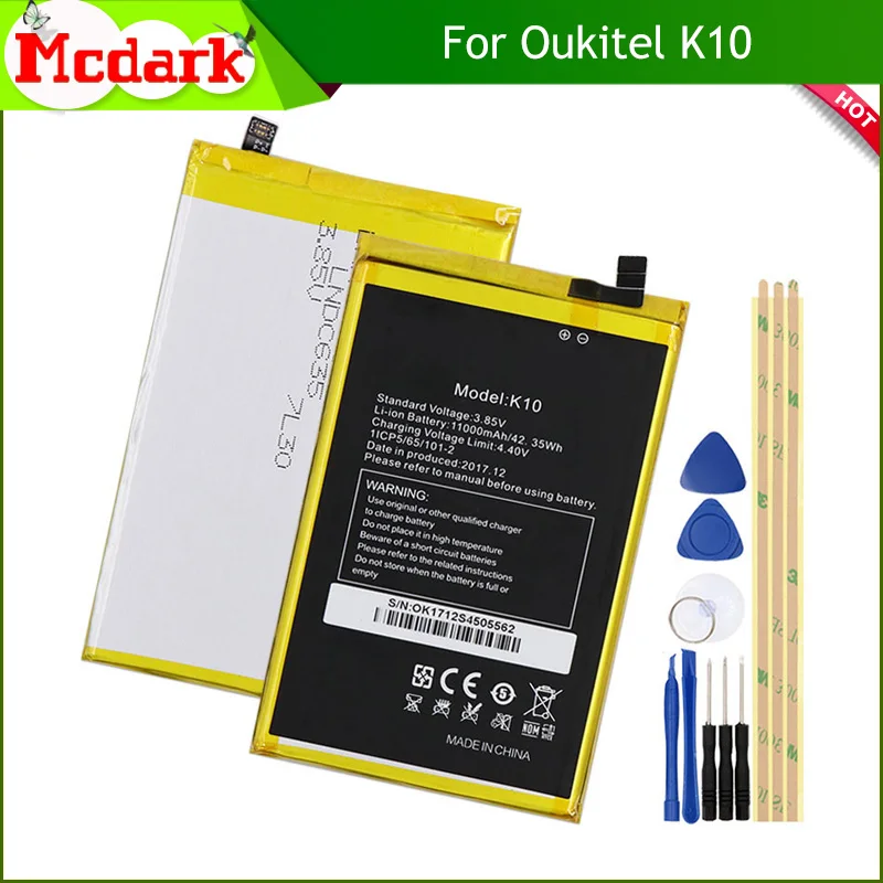 Mcdark для Oukitel K10 Батарея Замена Высокое качество большой Ёмкость 11000 мА/ч резервное